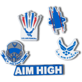 Armed Forces US Air Force 5Pck Jibbitz Shoe Charm for Women|Men|Kids|Jibbitz™ Charms