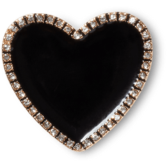 Black Heart with Gold Outline Jibbitz™ charms for Women|Men|Jibbitz™ Charms