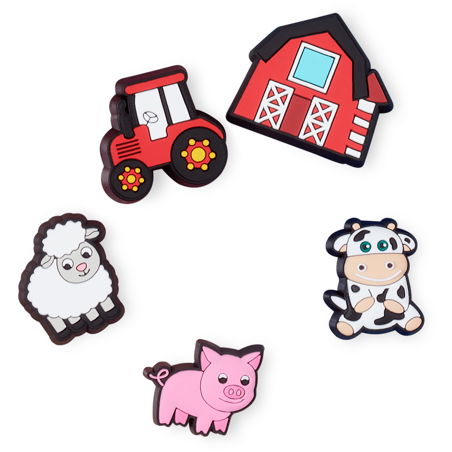Cutesey Farm Animal 5 Pack Jibbitz Shoe Charm for Women|Men|Kids|Jibbitz™ Charms