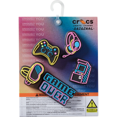 Lights Up Neon Gamer 5 Pack Jibbitz™ charms for Women|Men|Jibbitz™ Charms