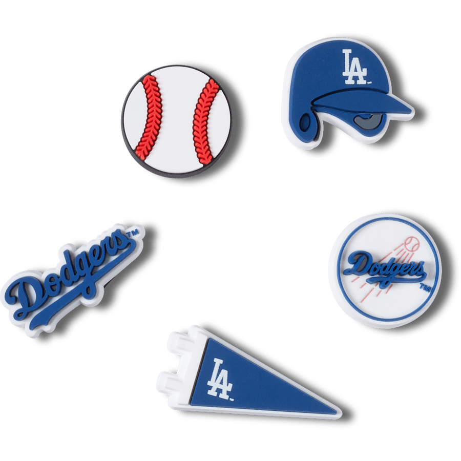MLB Los Angeles Dodgers 5pck Jibbitz™ charms for Women|Men|Kids|Jibbitz™ Charms