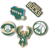 NBA Milwaukee Bucks 5 Pack Jibbitz™ charms for Women|Men|Jibbitz™ Charms