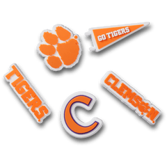 Clemson Univ 5 Pack Jibbitz™ charms for Women|Men|Kids|Jibbitz™ Charms