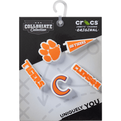 Clemson Univ 5 Pack Jibbitz™ charms for Women|Men|Kids|Jibbitz™ Charms