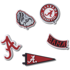 University of Alabama 5 Pack Jibbitz™ charms for Women|Men|Jibbitz™ Charms