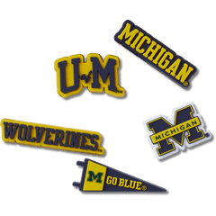 University of Michigan 5 Pack Jibbitz™ charms for Women|Men|Jibbitz™ Charms