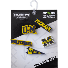 University of Michigan 5 Pack Jibbitz™ charms for Women|Men|Jibbitz™ Charms