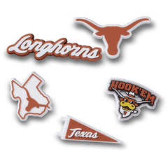 University of Texas 5 Pack Jibbitz™ charms for Women|Men|Kids|Jibbitz™ Charms