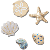 Gold Seashell 5 Pack Jibbitz™ charms for Women|Men|Jibbitz™ Charms