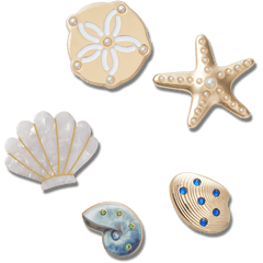 Gold Seashell 5 Pack Jibbitz™ charms for Women|Men|Jibbitz™ Charms