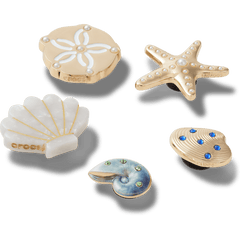 Gold Seashell 5 Pack Jibbitz™ charms for Women|Men|Jibbitz™ Charms