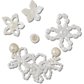 White Pearl Beaded 5 Pack Jibbitz™ charms for Women|Men|Jibbitz™ Charms