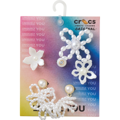 White Pearl Beaded 5 Pack Jibbitz™ charms for Women|Men|Jibbitz™ Charms