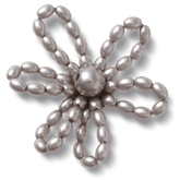 Grey Pearl Beaded Daisy Jibbitz™ charms for Women|Men|Jibbitz™ Charms