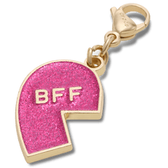 Pink Glitter BFF Charm Left Jibbitz Shoe Charm for Women|Men|Kids|Jibbitz™ Charms