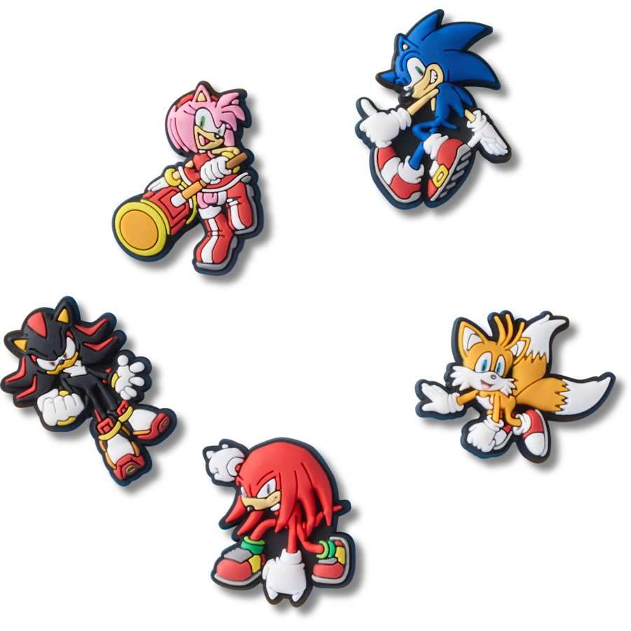 Sonic the Hedgehog 5Pck Jibbitz™ charms for Women|Men|Kids|Jibbitz™ Charms