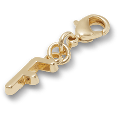 Gold Letter F Charm Jibbitz™ charms for Women|Men|Kids|Jibbitz™ Charms
