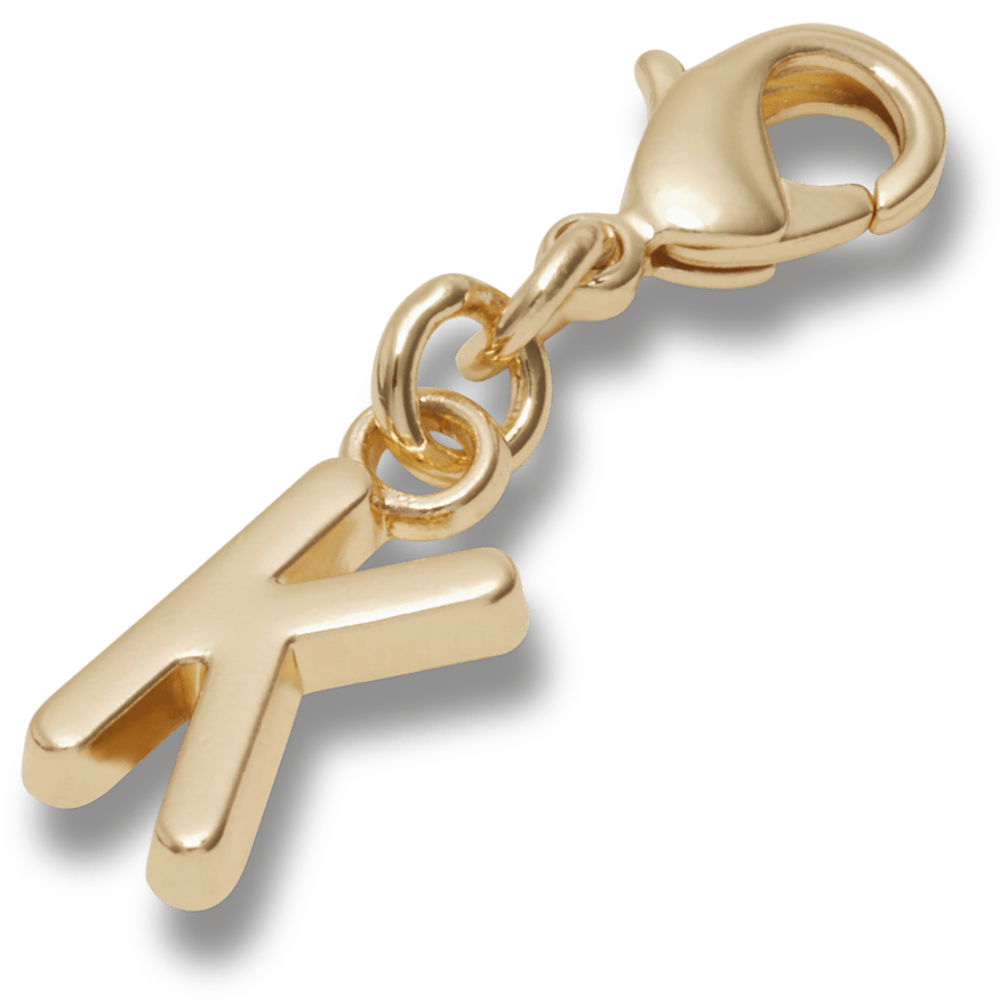 Gold Letter K Charm Jibbitz™ charms for Women|Men|Kids|Jibbitz™ Charms