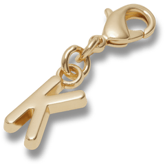 Gold Letter K Charm Jibbitz™ charms for Women|Men|Kids|Jibbitz™ Charms