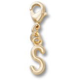 Gold Letter S Charm Jibbitz™ charms for Women|Men|Kids|Jibbitz™ Charms