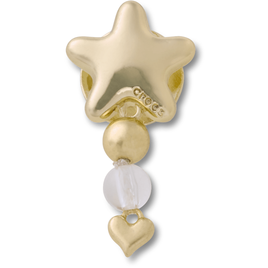 Gold Star with Heart Dangle Jibbitz™ charms for Women|Men|Jibbitz™ Charms