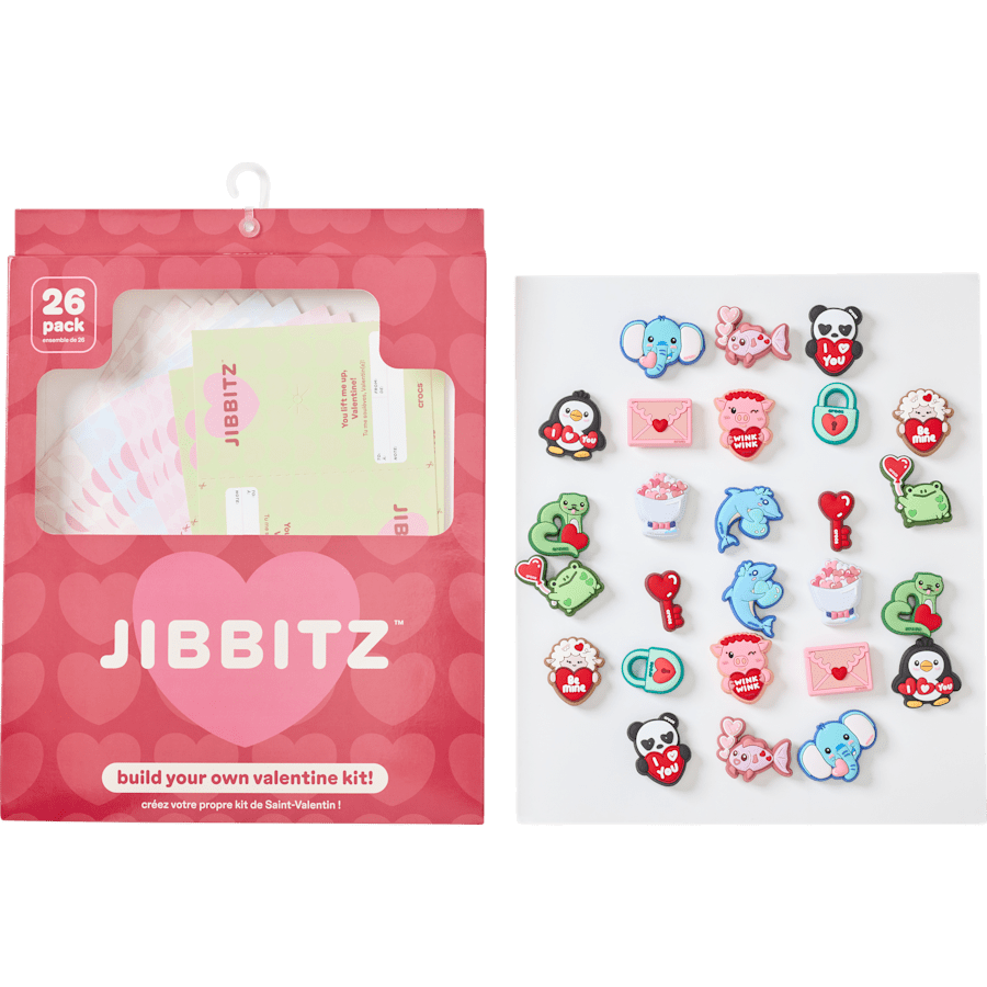 Valentines Day Card 26 Pack Jibbitz™ charms for Women|Men|Jibbitz™ Charms