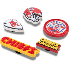 NFL Kansas City Chiefs 5 Pack Jibbitz Shoe Charm for Women|Men|Jibbitz™ Charms