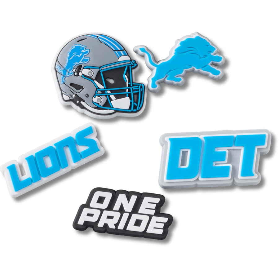 NFL Detroit Lions 5 Pack Jibbitz Shoe Charm for Women|Men|Jibbitz™ Charms