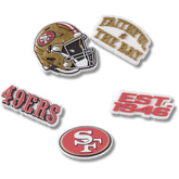 NFL San Francisco 49ers 5 Pack Jibbitz Shoe Charm for Women|Men|Jibbitz™ Charms