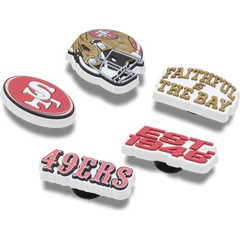 NFL San Francisco 49ers 5 Pack Jibbitz Shoe Charm for Women|Men|Jibbitz™ Charms