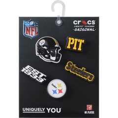 NFL Pittsburgh Steelers 5 Pack Jibbitz Shoe Charm for Women|Men|Jibbitz™ Charms
