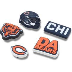 NFL Chicago Bears 5 Pack Jibbitz Shoe Charm for Women|Men|Jibbitz™ Charms