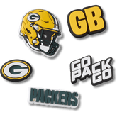 NFL Green Bay Packers 5 Pack Jibbitz Shoe Charm for Women|Men|Jibbitz™ Charms
