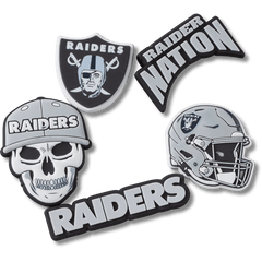 NFL Las Vegas Raiders 5 Pack Jibbitz Shoe Charm for Women|Men|Jibbitz™ Charms