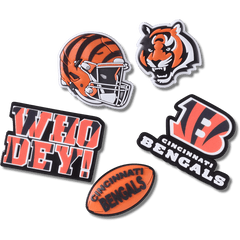 NFL Cincinnati Bengals 5 Pack Jibbitz Shoe Charm for Women|Men|Jibbitz™ Charms