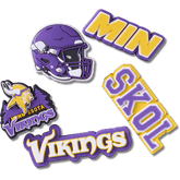 NFL Minnesota Vikings 5 Pack Jibbitz Shoe Charm for Women|Men|Jibbitz™ Charms