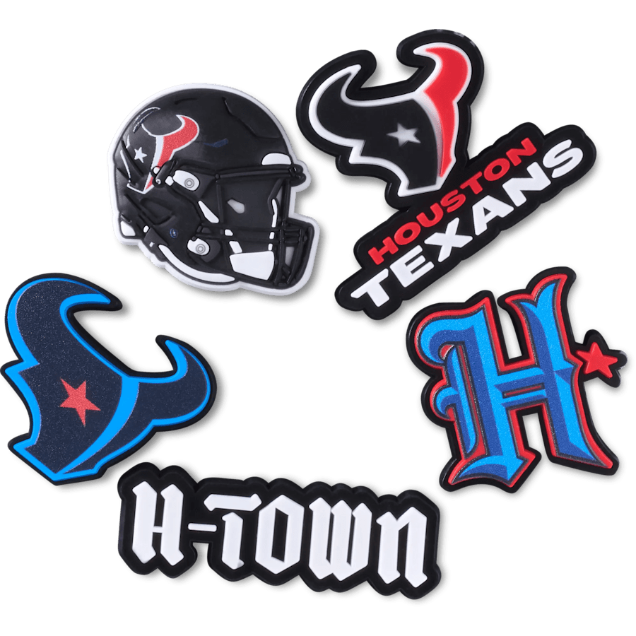 NFL Houston Texans 5 Pack Jibbitz Shoe Charm for Women|Men|Jibbitz™ Charms