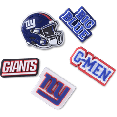 NFL New York Giants 5 Pack Jibbitz Shoe Charm for Women|Men|Jibbitz™ Charms
