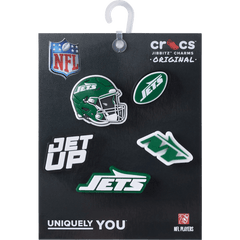 NFL New York Jets 5 Pack Jibbitz Shoe Charm for Women|Men|Jibbitz™ Charms
