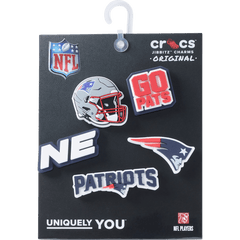 NFL New England Patriots 5 Pack Jibbitz Shoe Charm for Women|Men|Jibbitz™ Charms