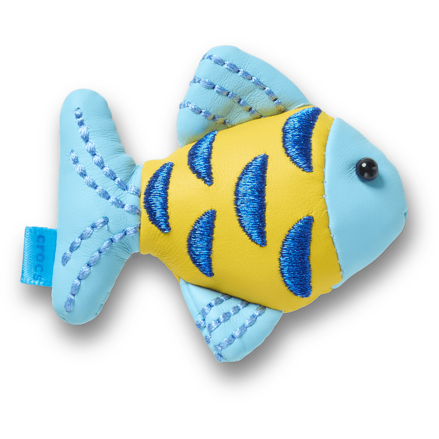 Blue and Gold Sparkle Fish Jibbitz™ charms for Women|Men