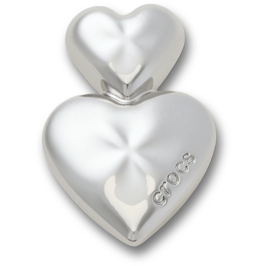 Silver Double Heart Jibbitz™ charms for Women|Men