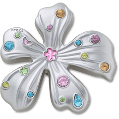 Silver Meta Gem Flower Jibbitz™ charms for Women|Men