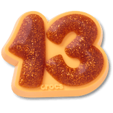 Orange Sparkly Number 13 Jibbitz™ charms for Women|Men|Jibbitz™ Charms