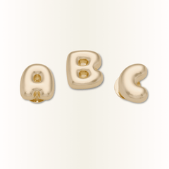 Gold Bubble Letter A-Z Jibbitz™ charms for Women|Men|Jibbitz™ Charms