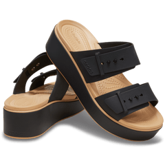Brooklyn Buckle Matte Wrap Low Wedge for Women