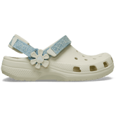 Kids’ Classic Denim Flower Adjustable Backstrap Clog for Kids