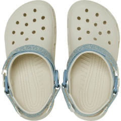 Kids’ Classic Denim Flower Adjustable Backstrap Clog for Kids