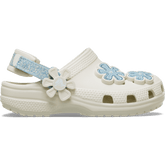 Toddler Classic Denim Flower Adjustable Backstrap Clog for Kids