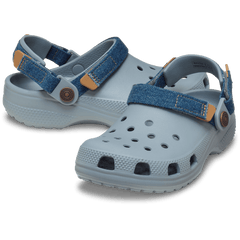 Kids' Classic Denim Adjustable Backstrap Clog for Kids